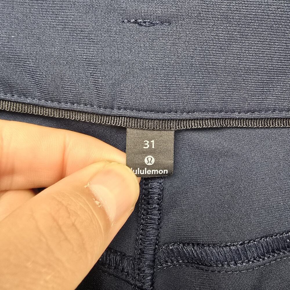 Lululemon Mens ABC Slim Fit Pants 31 (Fits 32x32) Blue Warpstreme LM5593S FLAWS - Picture 5 of 15